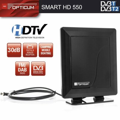 OPTICUM Smart HD 550 DVB-T/T2 Innenantenne (B-Ware, wie NEU)