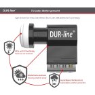 DUR-line UK 104-4+3 Teilnehmer LNB - 4X SCR/Einkabel/Unicable + 3Legacy LNB - digital mit Wetterschutz, Full HD, 4K, 8K