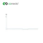 conecto CC50304 Universal-/Mikrowellenhalterung für Wandmontage Längenverstellbare Ausleger (385-535mm), Auslegerbreite: 43cm, Traglast: max. 35,0kg, weiß, B-Ware