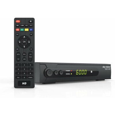 sky vision HD SAT Receiver 350 S-HD - HDMI Receiver für Sat, Digitaler Satelliten Receiver DVBS 2, Sat Receiver HDMI & SCART, HD Satellitenreceiver für SAT-HDTV