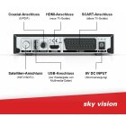 sky vision HD SAT Receiver 350 S-HD - HDMI Receiver für Sat, Digitaler Satelliten Receiver DVBS 2, Sat Receiver HDMI & SCART, HD Satellitenreceiver für SAT-HDTV, inkl. HDMI-Kabel