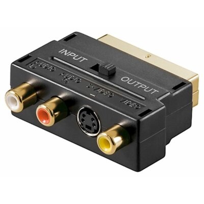 Scart zu Composite Audio Video und S-Video Adapter; IN/OUT