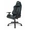 L33T Gaming Stuhl Bürostuhl Ergonomischer Chefsessel E-Sport PC-Stuhl mit Nacken-, u. Lendenwirbelstütze, PU Leder, Hohe Rückenlehne, Verstellbarer Schreibtischstuhl E-Sports Gaming Chair Schwarz Blau