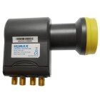 HUMAX Digital LNB 106s-B Quattro 4 Ausgänge (für Multischalter, Wetterschutzgehäuse, 40mm Feed) 0,1 dB Rauschmaß