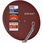 DUR-line Select 75/80cm Rot Satelliten-Schüssel - 3 x Test + Sehr gut + Aluminium Sat-Spiegel, B-Ware