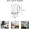THOMSON Wasserkocher 1 Liter - weißer Wasserkocher mit Kalkfilter, Wasserkocher kabellos, schnell & energiesparend, Schnellkochfunktion für heißes Wasser in kurzer Zeit