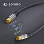 sonero® Premium TV Antennenkabel / Koaxialkabel, 7,50m,  schwarz