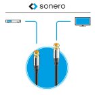 sonero® Premium Sat Antennenkabel / Koaxialkabel, 1,00m, schwarz