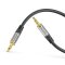 sonero® Premium Audiokabel 3.5mm Klinke, 1,00m, vergoldete Kontakte, schwarz