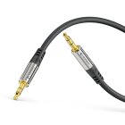 sonero® Premium Audiokabel 3.5mm Klinke, 1,50m, vergoldete Kontakte, schwarz