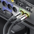 sonero® Premium Audio Adapterkabel, 2,00m, 3.5mm Klinke auf 2x Cinch Stecker, vergoldete Kontakte, schwarz