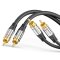 sonero® Premium Cinch Audiokabel, 2x Cinch Stecker auf 2x Cinch Stecker 3,00m, vergoldete Kontakte, schwarz