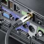 sonero® Premium Cinch Audiokabel, 1x Cinch Stecker auf 1x Cinch Stecker 2,00m, vergoldete Kontakte, schwarz
