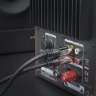 sonero® Premium Cinch Audiokabel, 1x Cinch Stecker auf 2x Cinch Stecker 1,00m, vergoldete Kontakte, schwarz