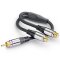 sonero® Premium Subwoofer Audio Adapter, 0,20m, Cinch Stecker auf 2x Cinch Buchse, schwarz