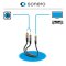 sonero® Premium Subwoofer Audio Adapter, 0,20m, 2x Cinch Stecker auf Cinch Buchse, schwarz