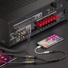 sonero® Premium Audio Adapter, 0,20m, 3,5mm Klinke Stecker auf 2x Cinch Buchse, schwarz