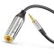 sonero® Premium Kopfhörer Adapter, 0,20m, 3,5mm Klinke Stecker auf 6,3mm Klinke Buchse, schwarz