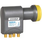 Humax Gold Quattro LNB, digitales Satelliten universal LNB für Multischalterbetrieb inkl. LTE-Filter, Wetterschutzgehäuse und F-Steckern für besten Satempfang in HD, Full HD, UHD, 4K und 8K