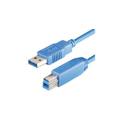 Verbindungskabel USB Typ A Stecker - USB Typ B Stecker 1,0 m blau