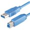 Verbindungskabel USB Typ A Stecker - USB Typ B Stecker 1,0 m blau
