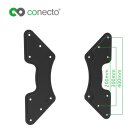 conecto® - Universeller VESA Vergrößerer für TV & Monitor Wandhalterungen (von 200x200 auf 300x200 bis 400x400) schwarz, B-Ware wie NEU