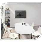 PureMounts LPM-10 Wandhalterung für TV Geräte / Whiteboards mit 94-203 cm (37-80 Zoll), VESA: 200x200 bis 600x400, 360° drehbar, Wandabstand: 45mm, Traglast max: 50kg, schwarz