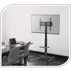 PureMounts PM-CART-60B TV Standfuß für LCD/LED/Plasma Bildschirme von 81-140 cm (32-55 Zoll) schwarz