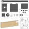 PureMounts PDS-5920 Standfuß mit Broschürenhalter und abschließbarem Stahlgehäuse für Tablets Apple iPad 9.7" / iPad 10.2" / iPad Pro 10.5" / iPad Air 10.5"(Gen 3) / Samsung Tab A 10.1" 2019, schwarz