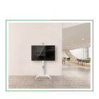conecto LM-FS02NW Professional TV-Ständer Standfuß für Flachbildschirm LCD LED Plasma höhenverstellbar 37-70 Zoll (94-178 cm, bis 70 kg Tragkraft) max. VESA 600x400mm, Aluminium, weiß