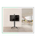 conecto LM-FS02NB Professional TV-Ständer Standfuß für Flachbildschirm LCD LED Plasma höhenverstellbar 37-70 Zoll (94-178 cm, bis 70 kg Tragkraft) max. VESA 600x400mm, Aluminium, schwarz