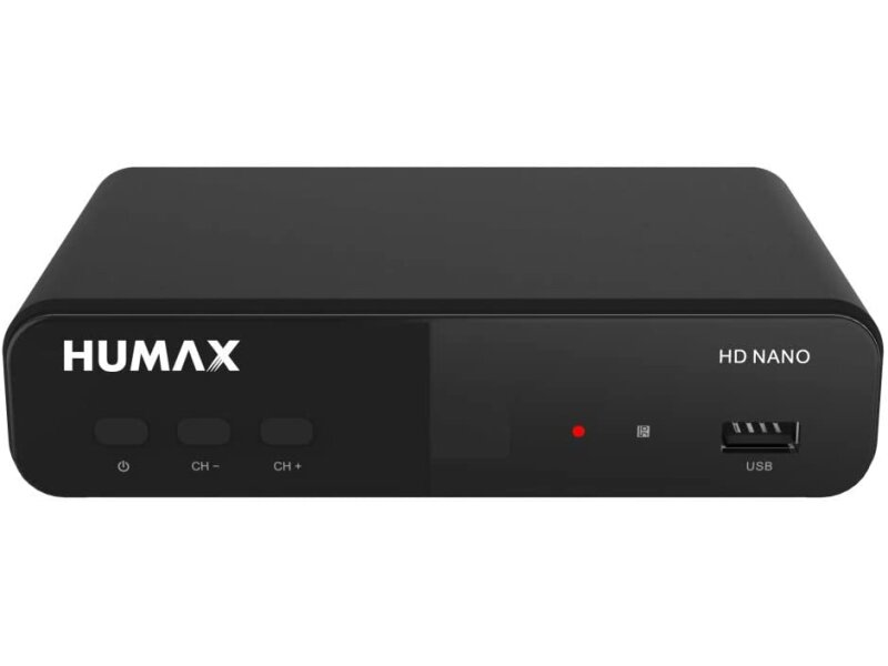 péritel Humax HD Nano Récepteur satellite numérique HD 1080p HD avec bloc dalimentation 12 V pour camping DVB-S/S2 Astra préinstallé HDMI avec câble HDMI Conecto inclus 