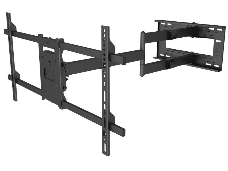 myWall H 27-1 XL TV Wandhalter für Flachbildschirme 42-90 Zoll (107-229cm), bis 50Kg, vollbeweglich,Wandabstand bis 101cm auch für Curved Bildschirme geeignet, schwarz