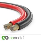 conecto 100m Lautsprecherkabel Lautsprecher Boxen Kabel 2x2,5mm² CCA rot/schwarz