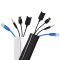 conecto Neopren Kabelschlauch mit Klettverschluss universell Kabelkanal Kabelmanagement Kabelorganizer Kabelführung schwarz/weiß, 0,5m