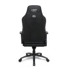 L33T E-Sport Pro Excellence Gaming Stuhl | extra breiter Sitz HQ Bürostuhl Ergonomischer Chefsessel E-Sport PC-Stuhl mit mechanische Lendenwirbelstütze, Lederbezug, Verstellbarer Schreibtischstuhl E-Sports Gaming Chair, schwarz/rot