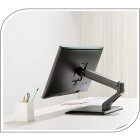 conecto CC50696 Schreibtisch Halterung für Touchscreens und Monitore mit 43-81 cm (17-32 Zoll), VESA 75x75 bis 100x100, vollbeweglich, Traglast max: 10kg, schwarz
