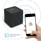 eBIRD WLAN-Lautsprecher mit Chromecast Built-in für kabelloses Musikstreaming | kompatibel mit Android und iOS | Multiroom fähig | Google Home | Spotify Connect | 10 Watt Box | schwarz
