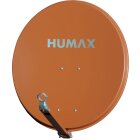 Humax Professional 75cm Alu Sat Antenne Satelliten-Schüssel Aluminium Sat-Spiegel ziegelrot