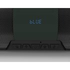 morgans BT22L portable Boombox - Bluetooth Lautsprecher 10 Watt Dual schwarz mit FM Radio, 7 farbige LED Animation, Freisprechfunktion und Smartphone/Tablet-Halter, B-Ware wie NEU