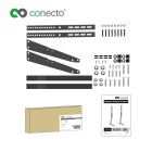 conecto CC50301 Standfuß für TV Geräte mit 94-178 cm (37-70 Zoll), 5-stufig höhenverstellbar, Kabelmanagement, Traglast: max. 35,0kg, VESA 600x400, schwarz, B-Ware wie NEU
