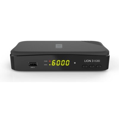 Opticum Lion 3 H.265 FullHD HEVC DVBT/T2 Receiver (HDTV, HDMI, SCART, USB 2.0), B-Ware wie NEU