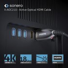 sonero® 20m HDMI Kabel 2.0b, Glasfaser Hybrid, UHD 2160P, 4K60Hz, 4:4:4, HDR, 18Gbps