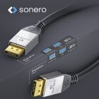 sonero® Premium DisplayPort Kabel, 1,00m, UltraHD / 4K / 60Hz, schwarz