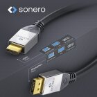 sonero® Premium DisplayPort auf HDMI Kabel, 5,00m, UltraHD / 4K / 30Hz, schwarz