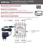 DUR-line DCS 551-24 - preiswerte Einkabellösung für 24 Teilnehmer für Quattro LNB - 1 x 24 SCR/DCSS User Bands - kaskadierbar [Digital, HDTV, FullHD, 4K, UHD]