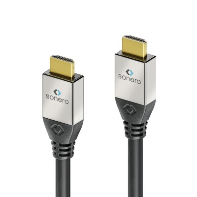 sonero® Premium High Speed HDMI Kabel mit Ethernet, 1,50m, UltraHD / 4K / 60Hz, 18Gbps, schwarz