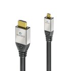 sonero® Premium High Speed Micro HDMI Kabel mit Ethernet, 3,00m, UltraHD / 4K / 60Hz, 18Gbps, schwarz