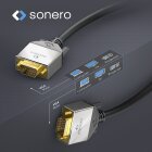sonero® Premium VGA Kabel, 3,00m, FullHD (1920x1080), schwarz