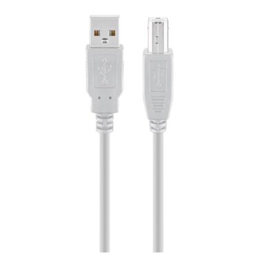 USB 2.0 Hi-Speed Kabel USB 2.0-Stecker (Typ A) > USB 2.0-Stecker (Typ B), Grau
